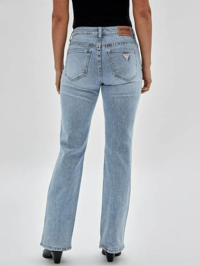 Women Bootcut Denim Pant Light Blue Guess Flared And Bootcut