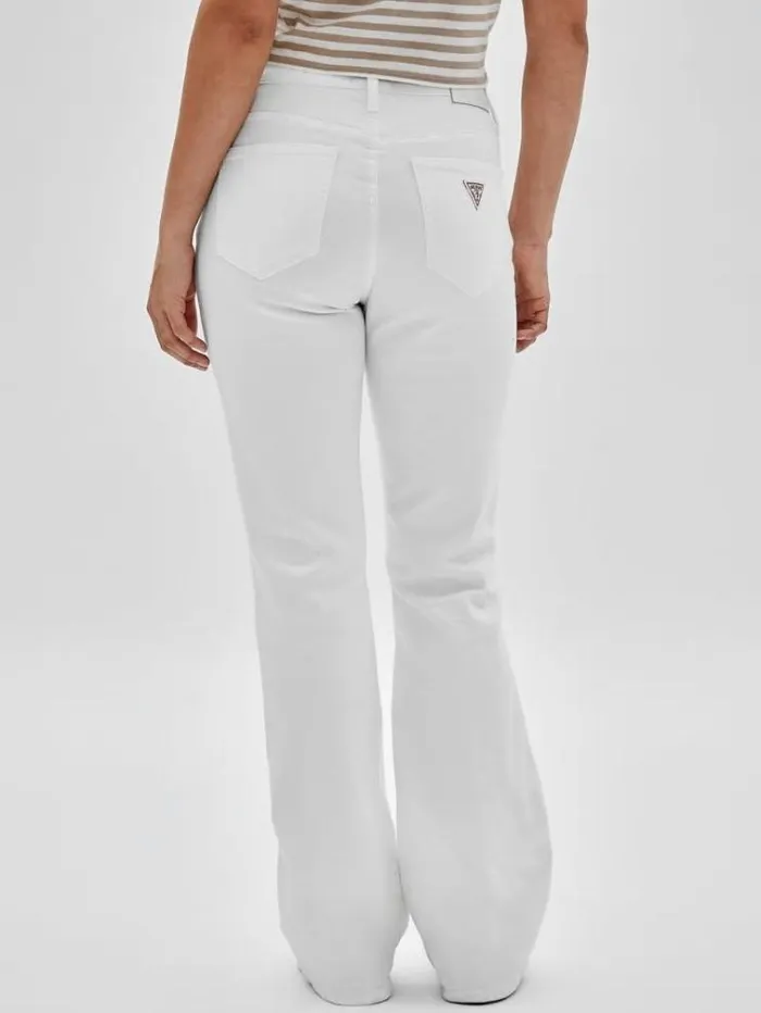 Women Bootcut Denim Pant White Guess Flared And Bootcut