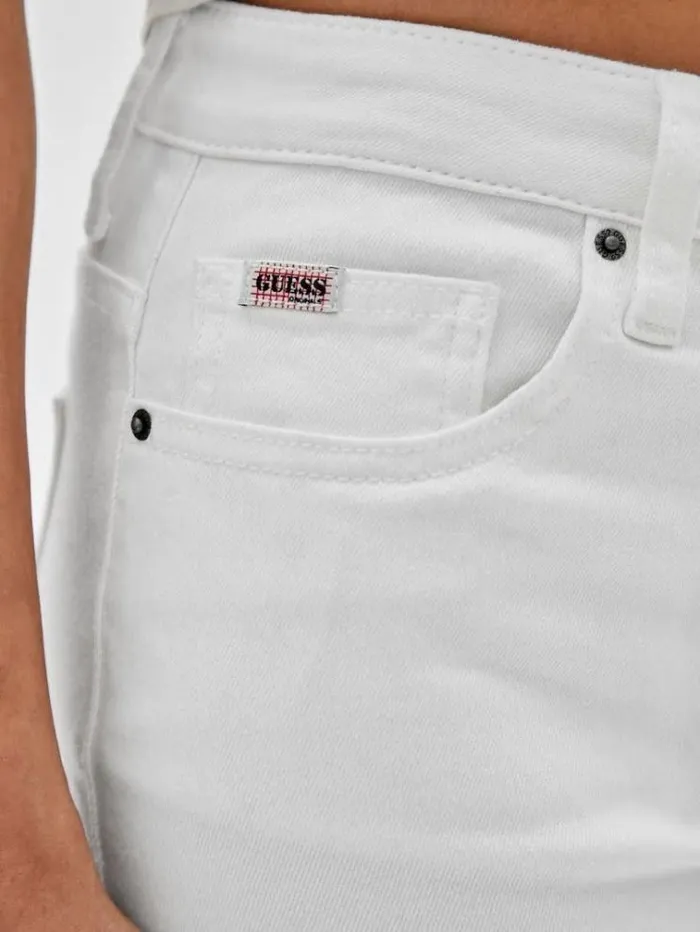 Women Bootcut Denim Pant White Guess Flared And Bootcut
