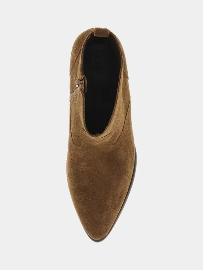 Women Boyta Suede Low Boots Brown Multi Guess Boots And Booties