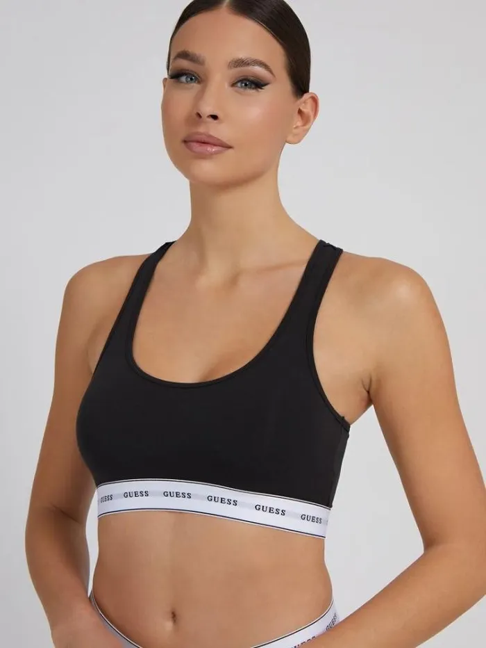 Women Bra With Logo Band Black Guess Underwear