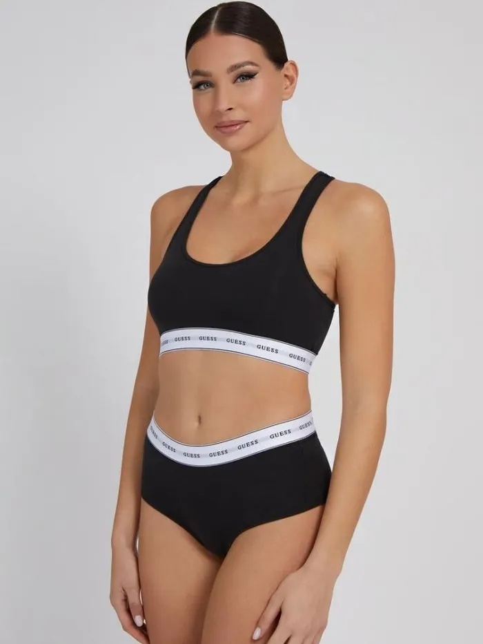 Women Bra With Logo Band Black Guess Underwear