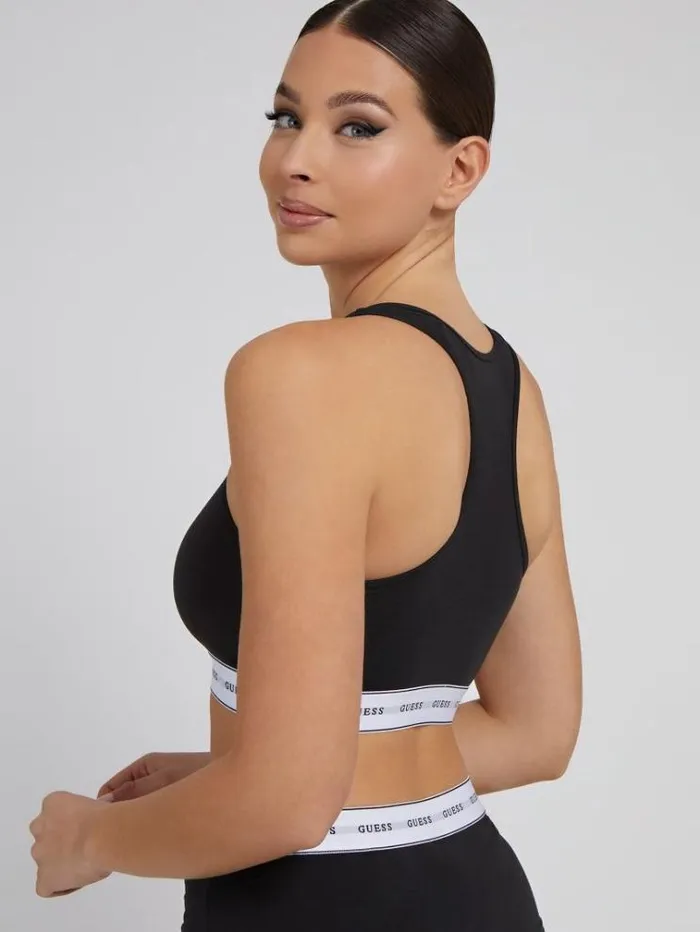Women Bra With Logo Band Black Guess Underwear