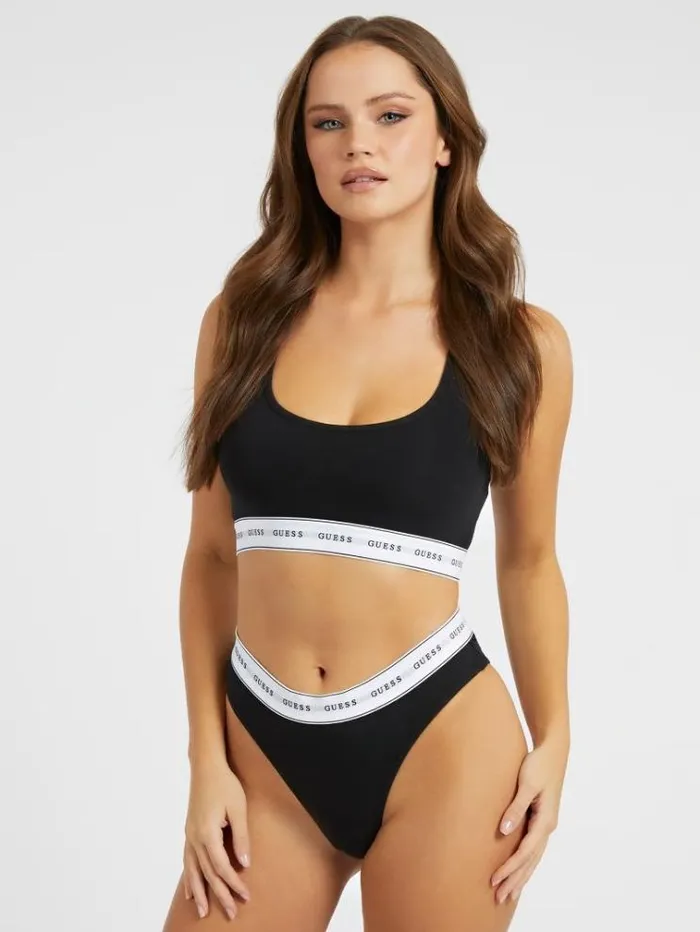 Women Bralette With Logo Band Black Guess Underwear