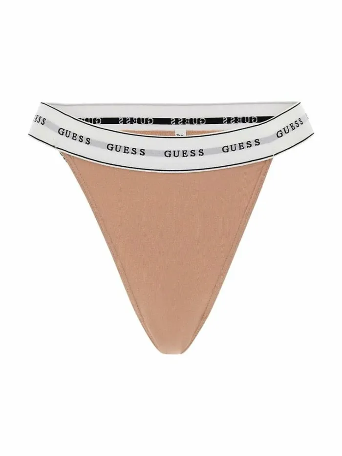 Women Brazilian With Logo Band Beige Guess Underwear