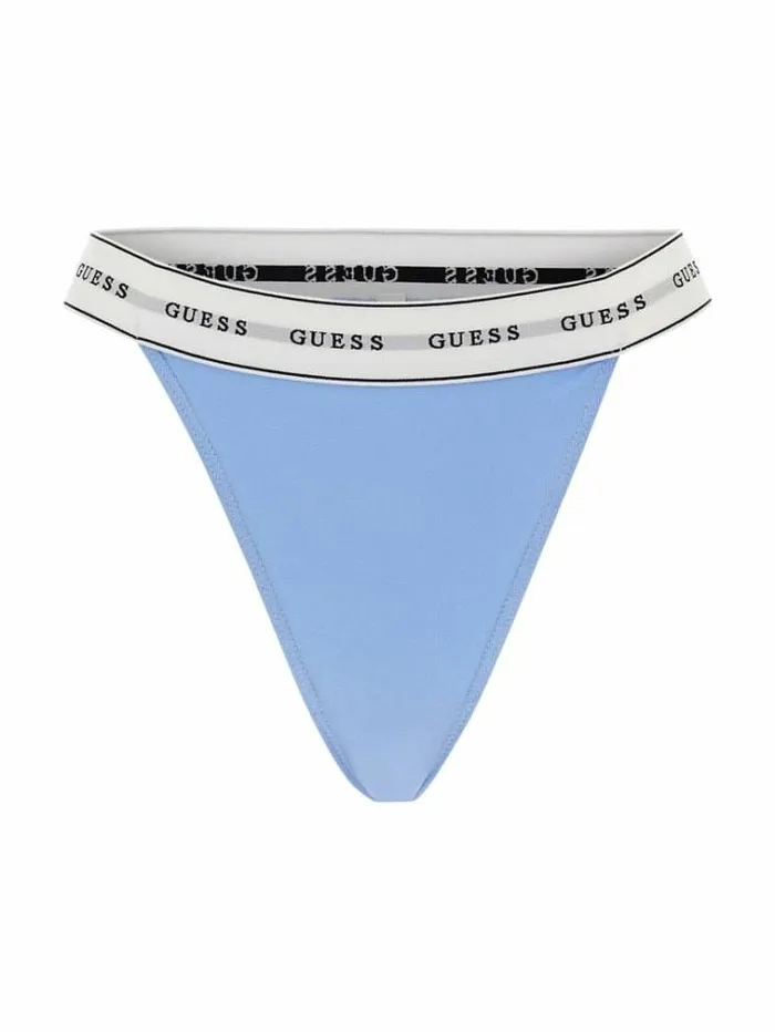 Women Brazilian With Logo Band Light Blue Guess Underwear