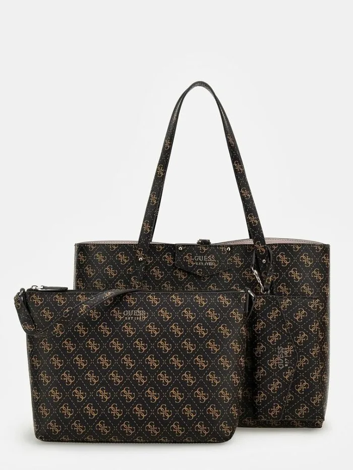 Women Brenton 4g Logo Shopper Brown Multi Guess Shoppers