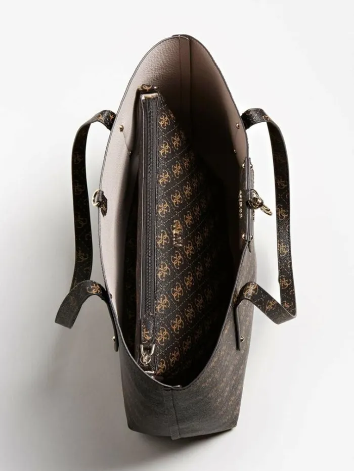 Women Brenton 4g Logo Shopper Brown Multi Guess Shoppers