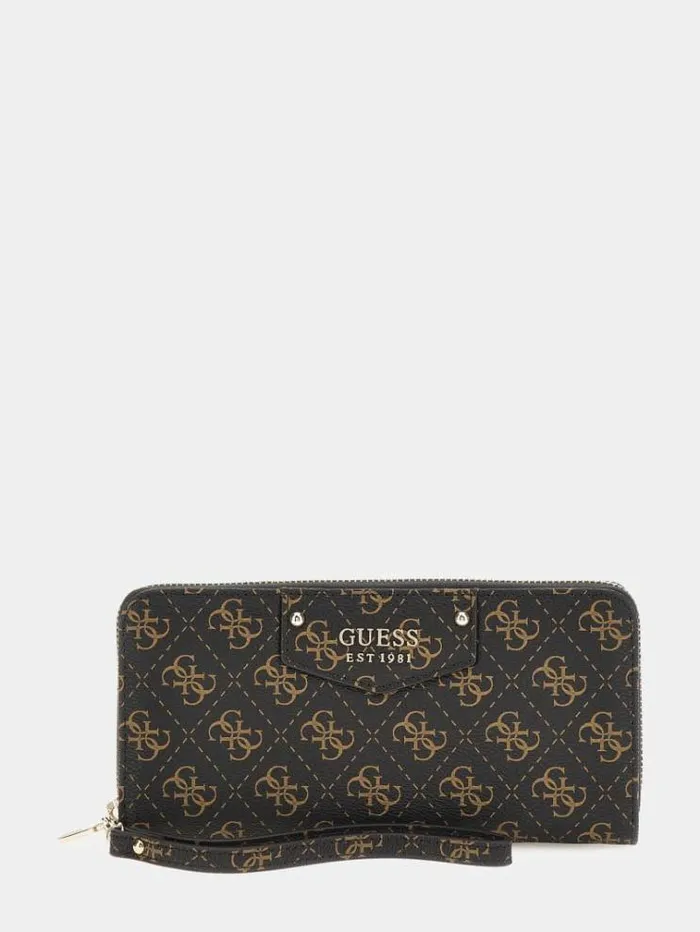Women Brenton Eco Maxi Wallet Brown Multi Guess Wallets