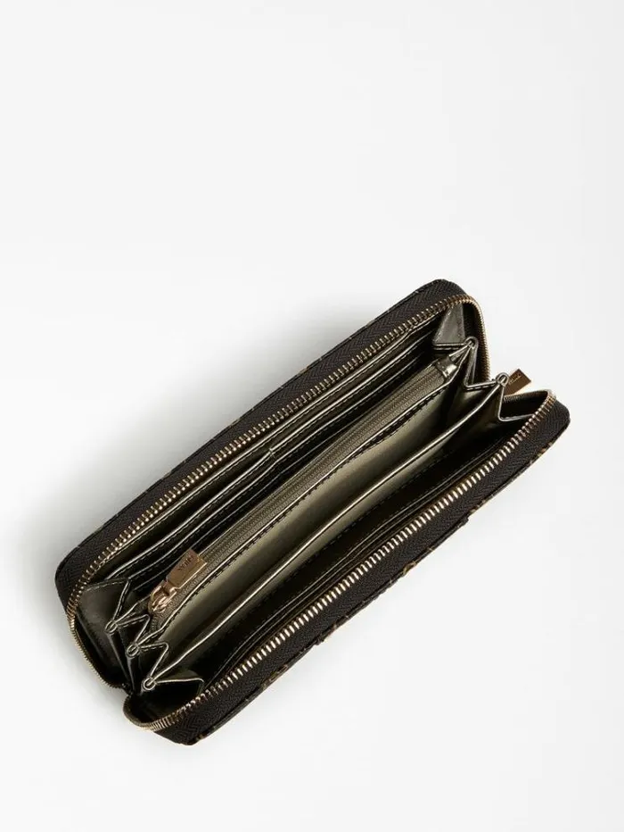 Women Brenton Eco Maxi Wallet Brown Multi Guess Wallets