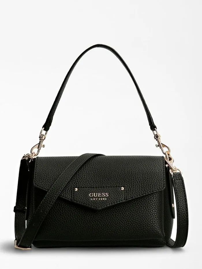 Women Brenton Mini Shoulder Bag Black Guess Shoulder Bags