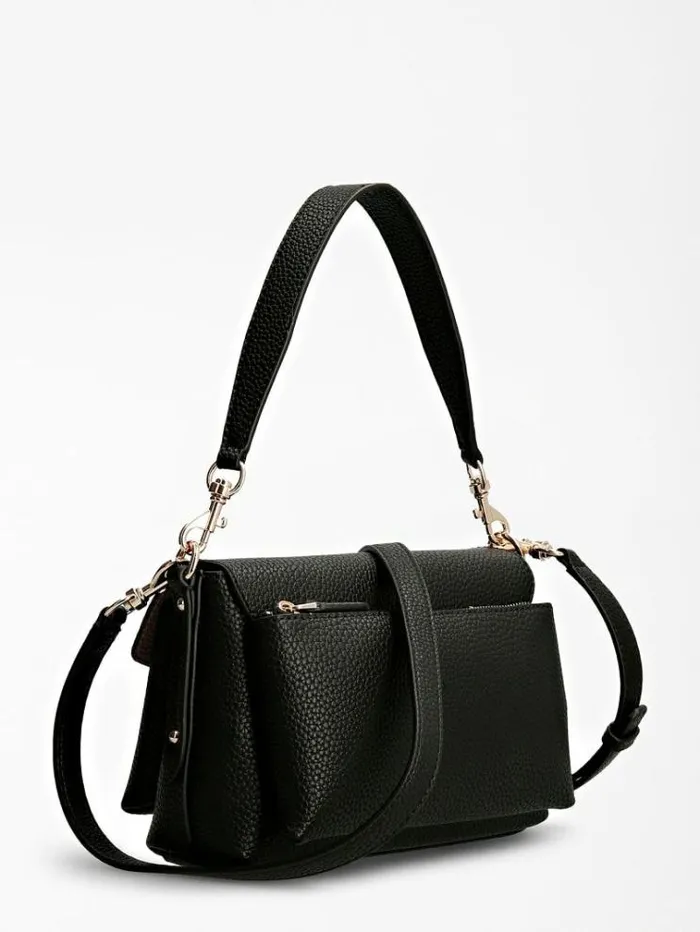Women Brenton Mini Shoulder Bag Black Guess Shoulder Bags