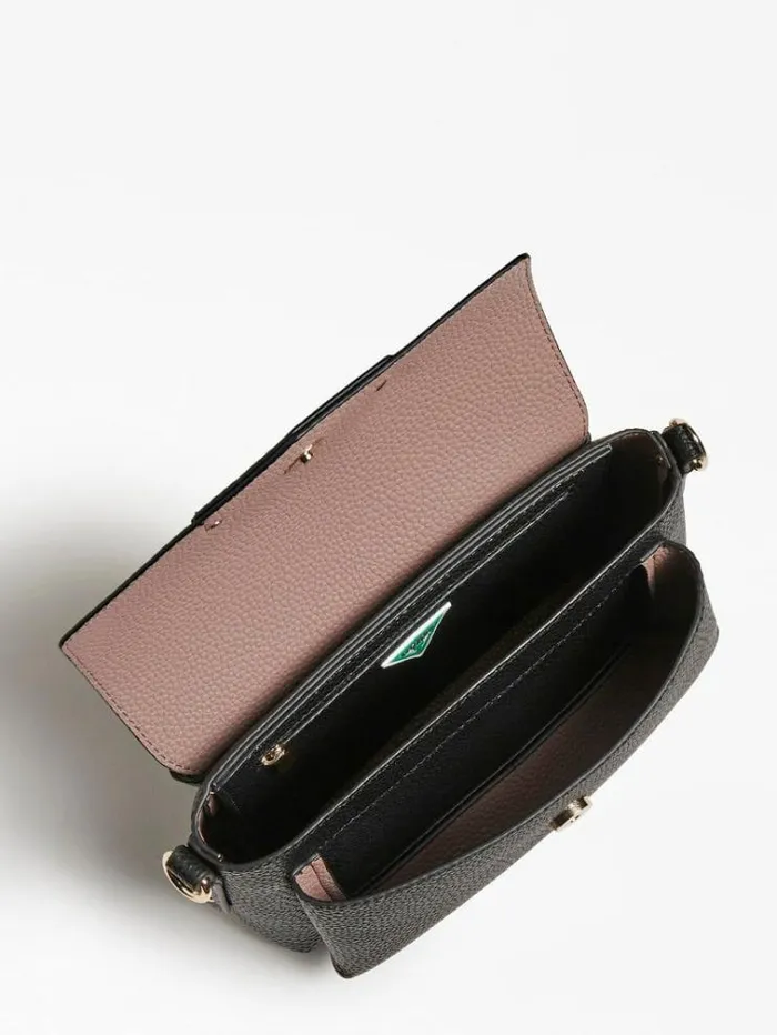 Women Brenton Mini Shoulder Bag Black Guess Shoulder Bags