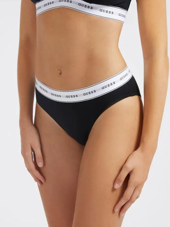 Women Brief With Logo Band Black Guess Underwear