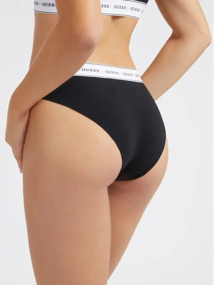 Women Brief With Logo Band Black Guess Underwear
