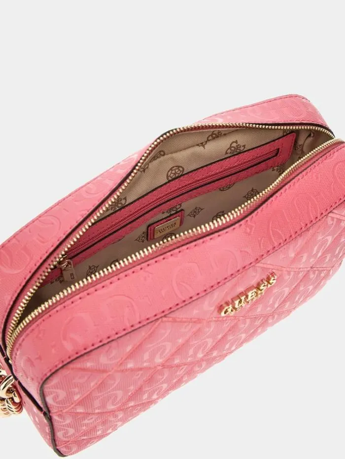 Women Caddie 4g Logo Patent Crossbody Fuchsia Guess Crossbody Bags