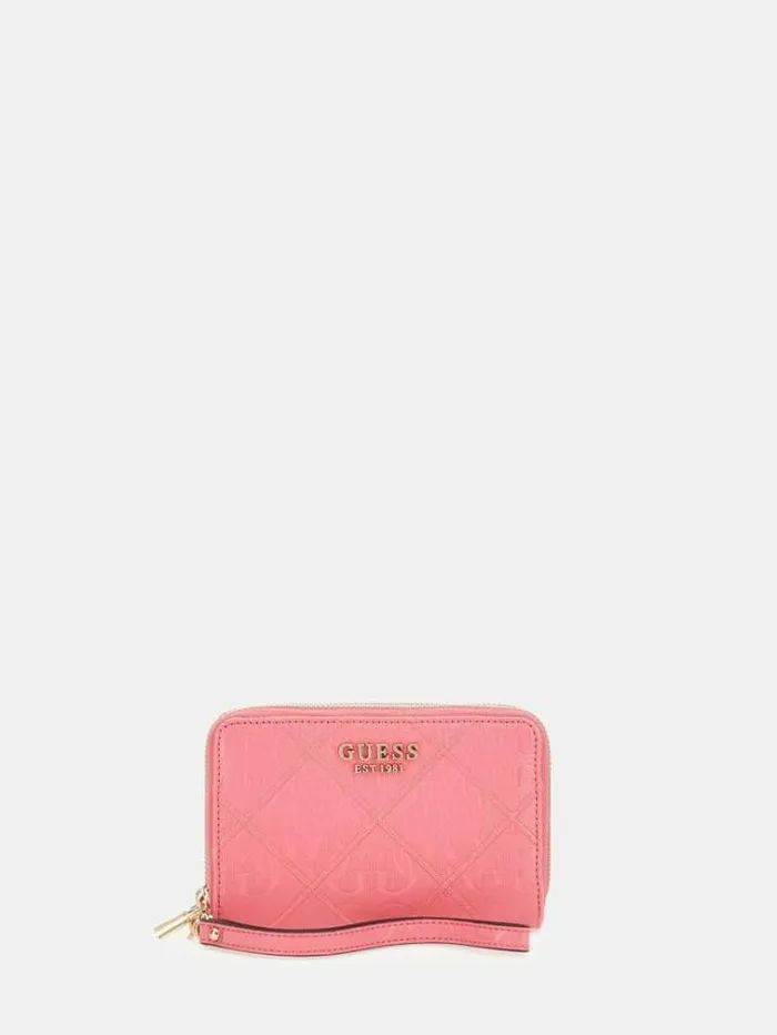 Women Caddie 4g Logo Patent Wallet Fuchsia Guess Wallets