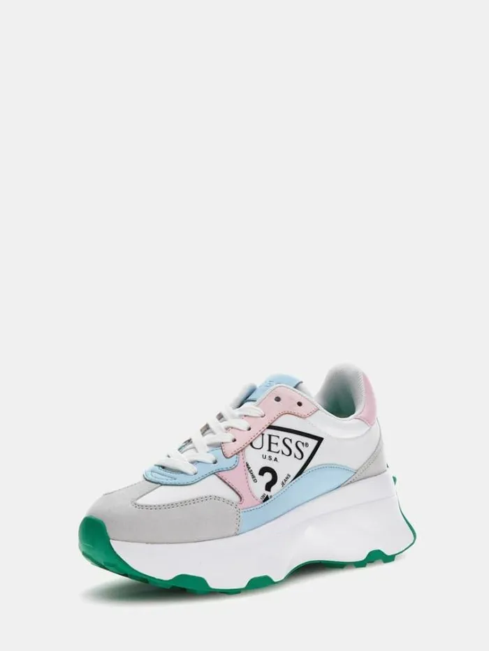 Women Calebb Trianglelogo Running Shoes Multicolor Pattern Guess Sneakers
