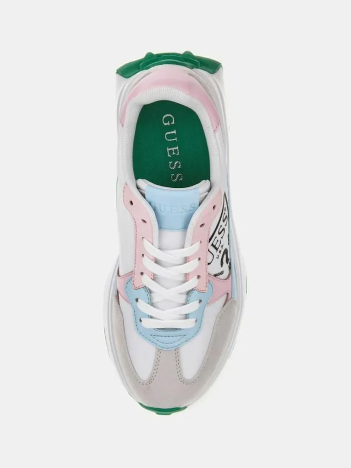 Women Calebb Trianglelogo Running Shoes Multicolor Pattern Guess Sneakers