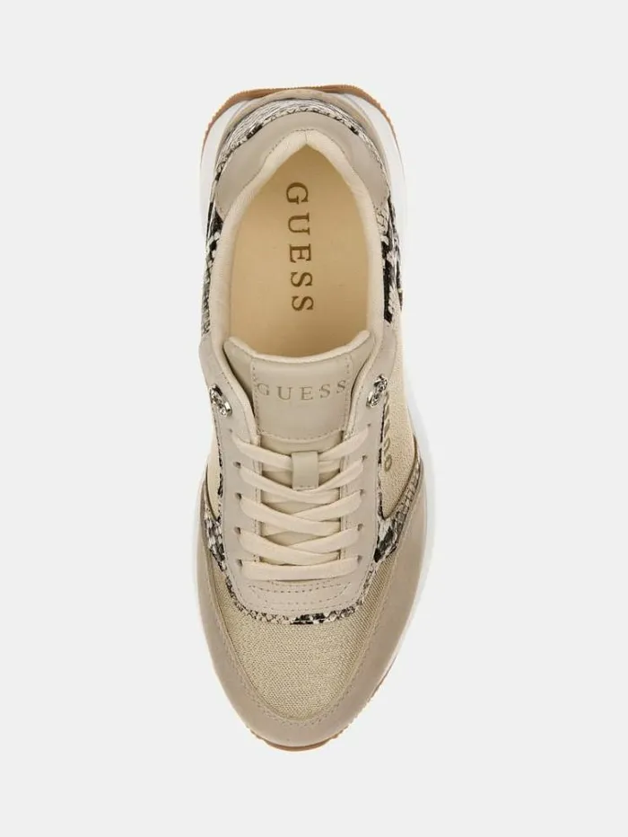 Women Camrio Leatherinsert Sneakers Multi Beige Guess Sneakers