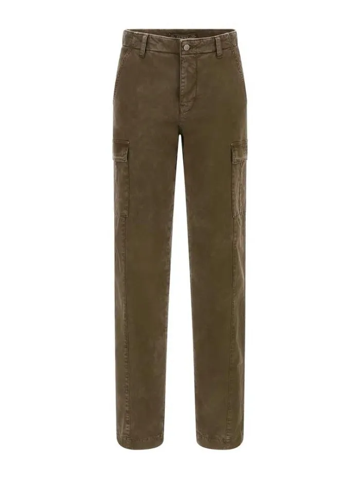 Women Cargo Pant Green Guess Trousers