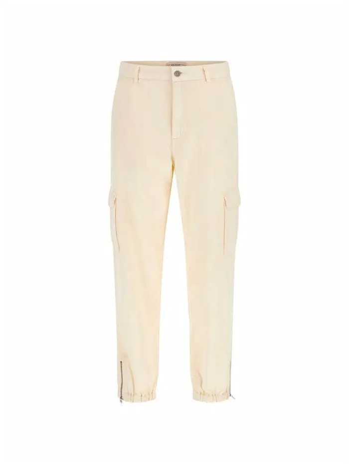 Women Cargo Pant White Guess Trousers