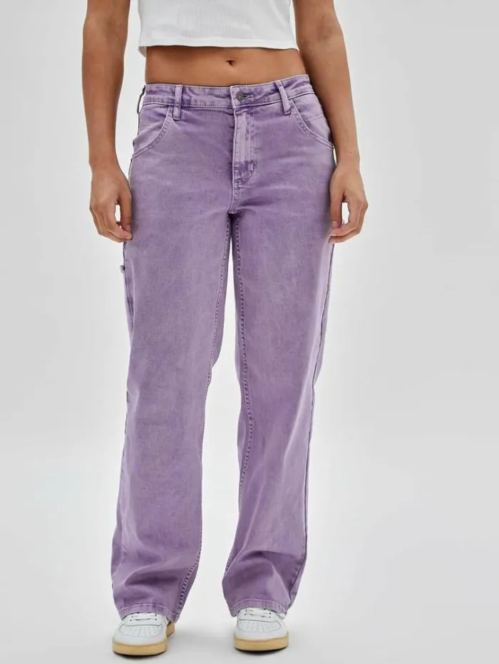 Women Carpenter Denim Pant Purple Guess Relaxed