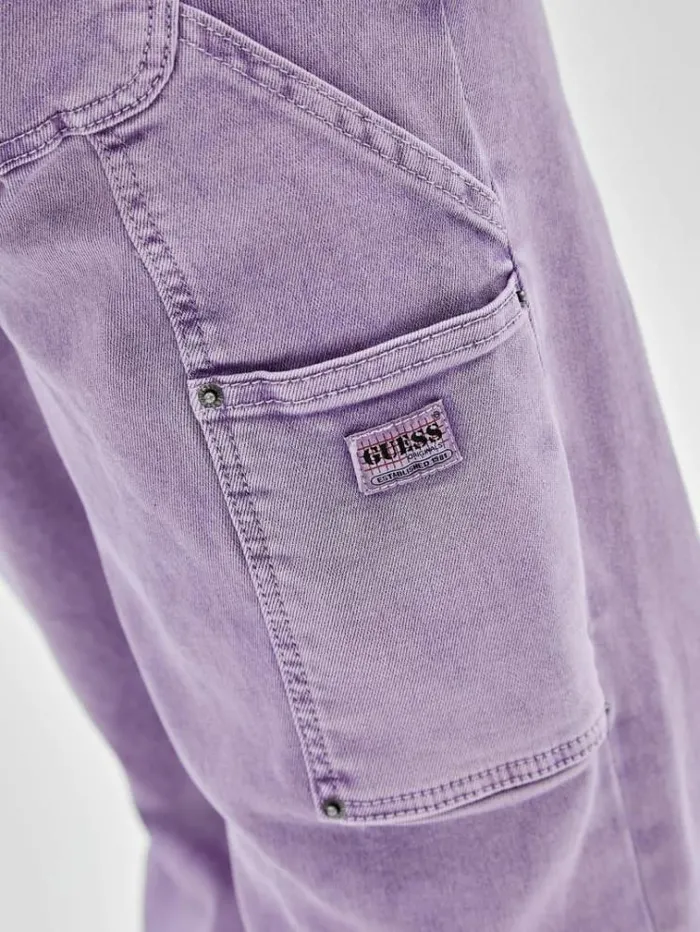 Women Carpenter Denim Pant Purple Guess Relaxed
