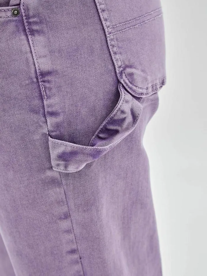 Women Carpenter Denim Pant Purple Guess Relaxed