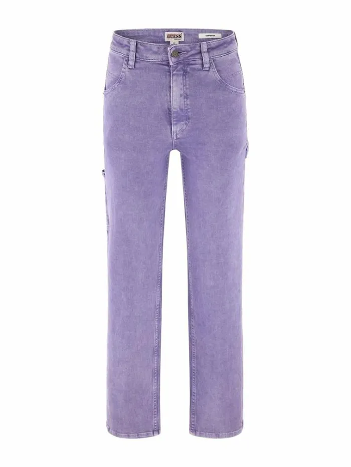 Women Carpenter Denim Pant Purple Guess Relaxed