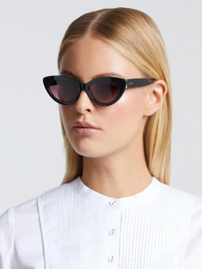 Women Cats Eye Sunglasses Black Guess Sunglasses