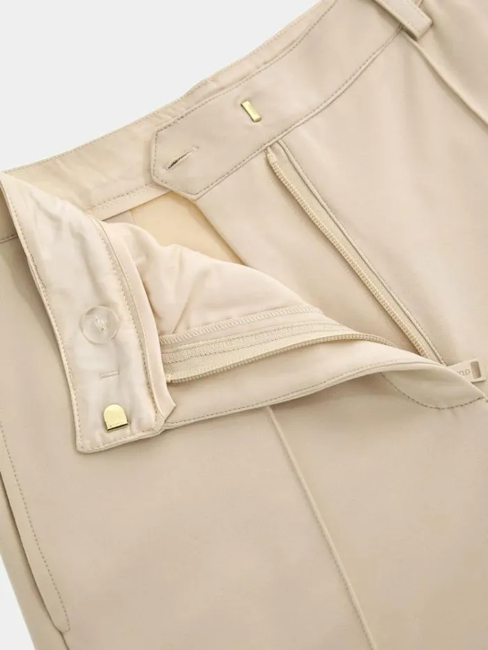 Women Chain Detail Wide Leg Pant White Guess Trousers