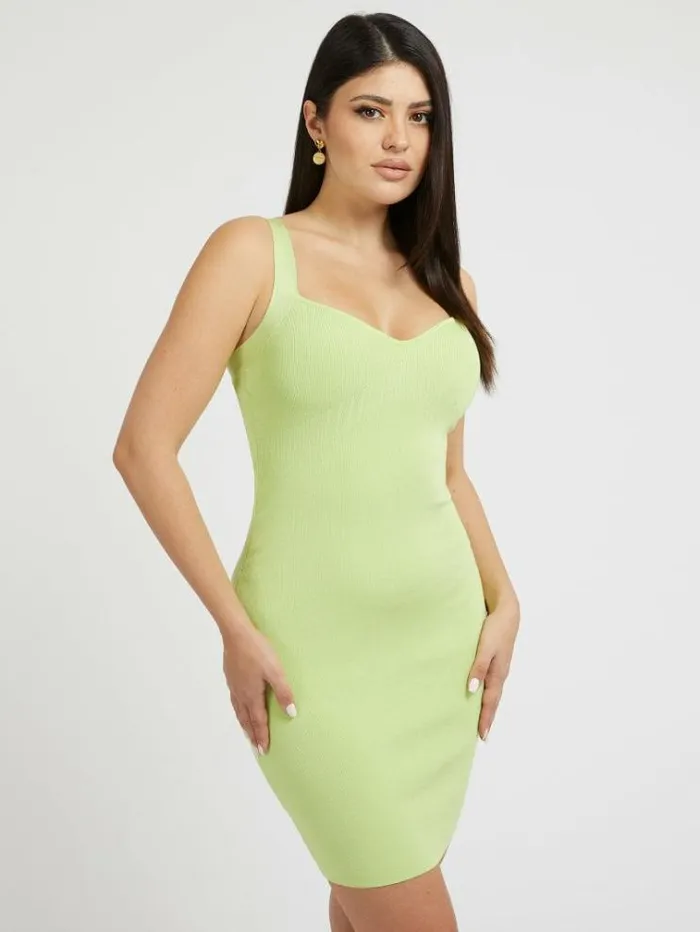 Women Closefitting Sweater Dress Fluorescent Green Guess Dresses And Jumpsuits Women Closefitting Sweater Dress Fluorescent Green Guess Dresses And Jumpsuits