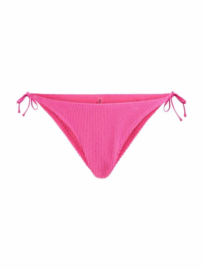 Women Crinkle Brief Bikini Bottom Pink Guess Beachwear