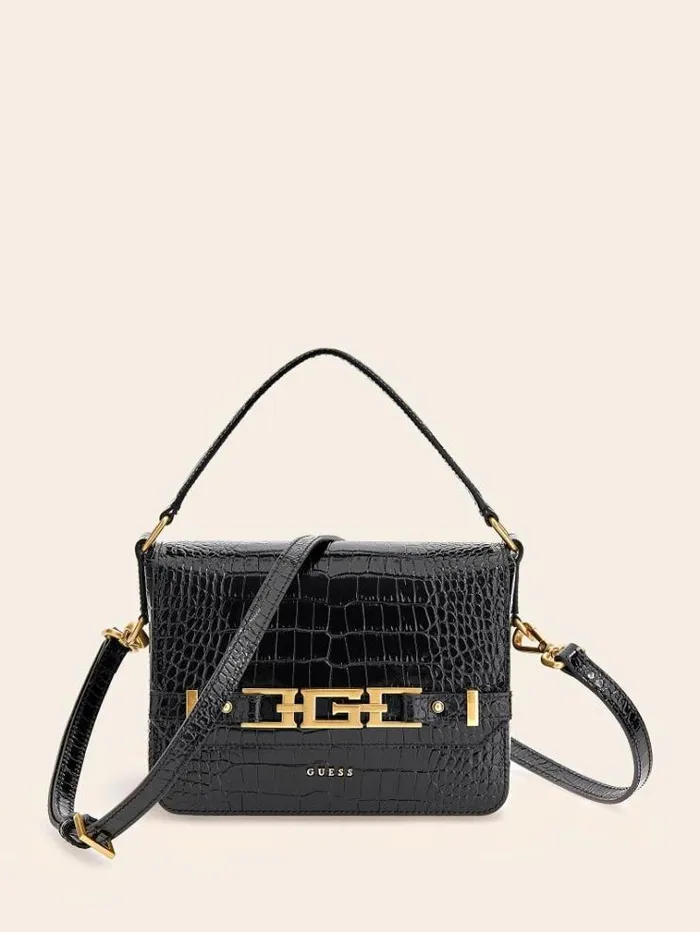 Women Cristina Real Leather Crossbody Bag White Guess Crossbody Bags