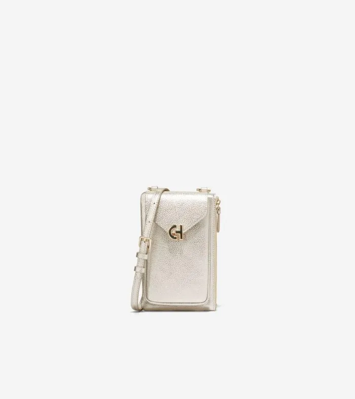 Women Crossbody Bags Cole Haan AllInOne Flap Crossbody Bag Gold