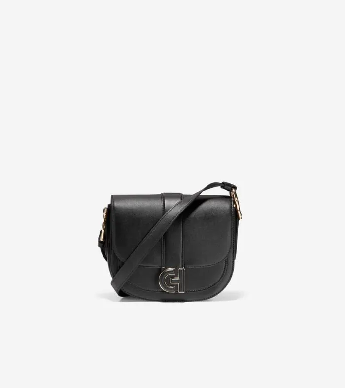 Women Crossbody Bags Cole Haan Essential Mini Saddle Bag Black