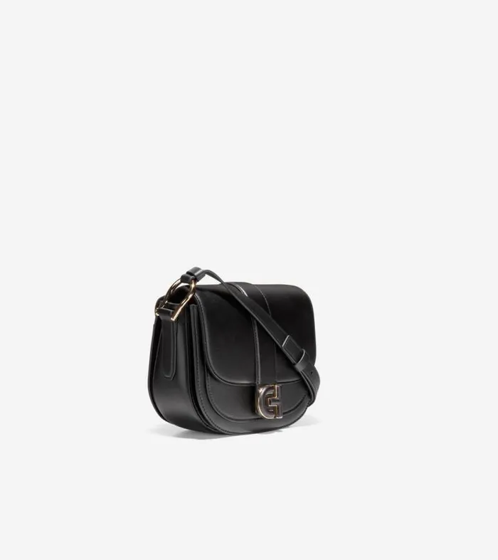 Women Crossbody Bags Cole Haan Essential Mini Saddle Bag Black