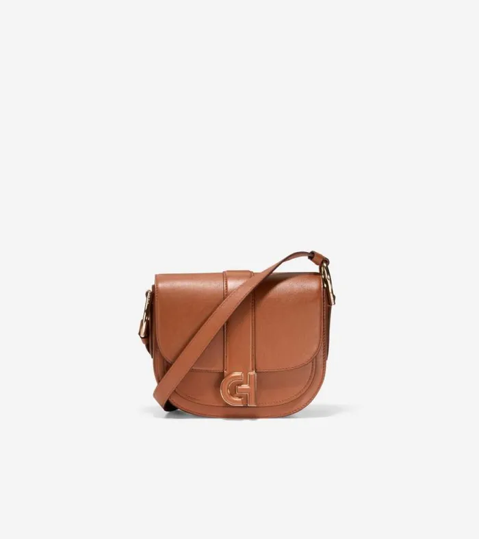 Women Crossbody Bags Cole Haan Essential Mini Saddle Bag British Tan