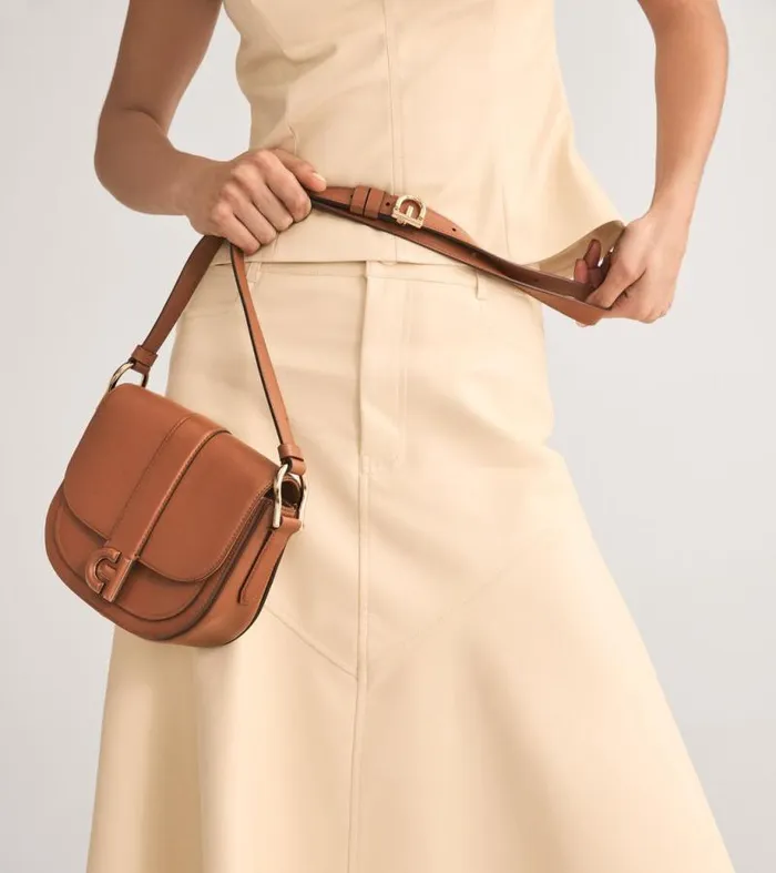 Women Crossbody Bags Cole Haan Essential Mini Saddle Bag British Tan
