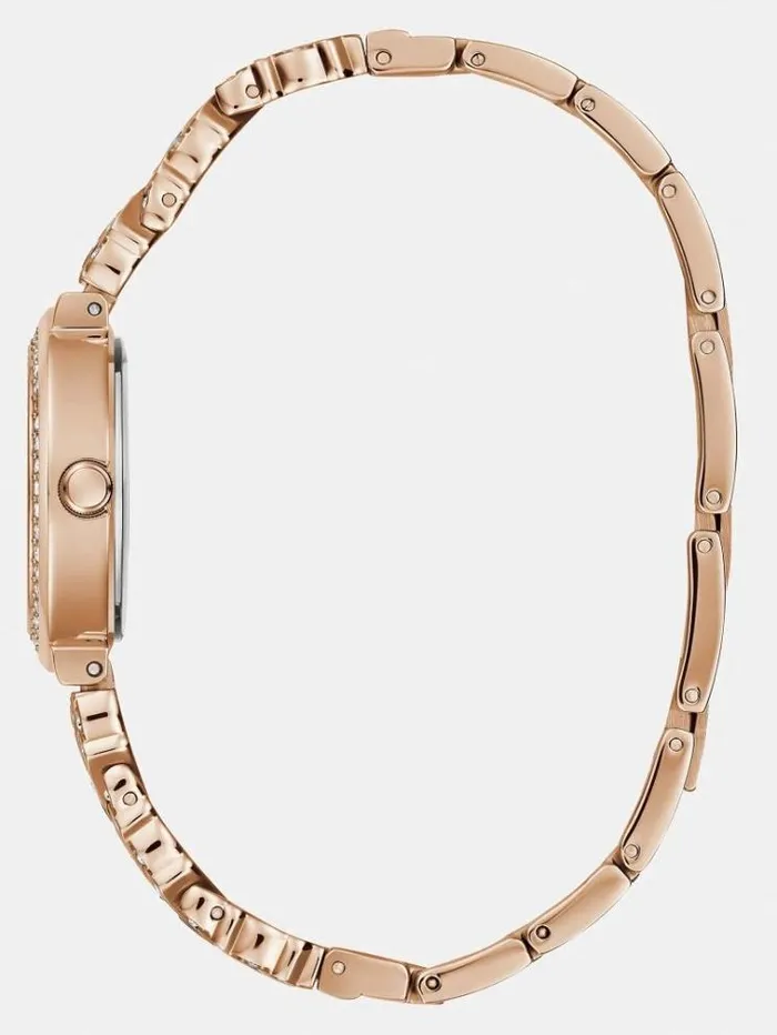 Women Crystal Analogue Watch Rose Gold Guess Watches