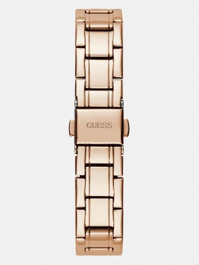 Women Crystal Analogue Watch Rose Gold Guess Watches