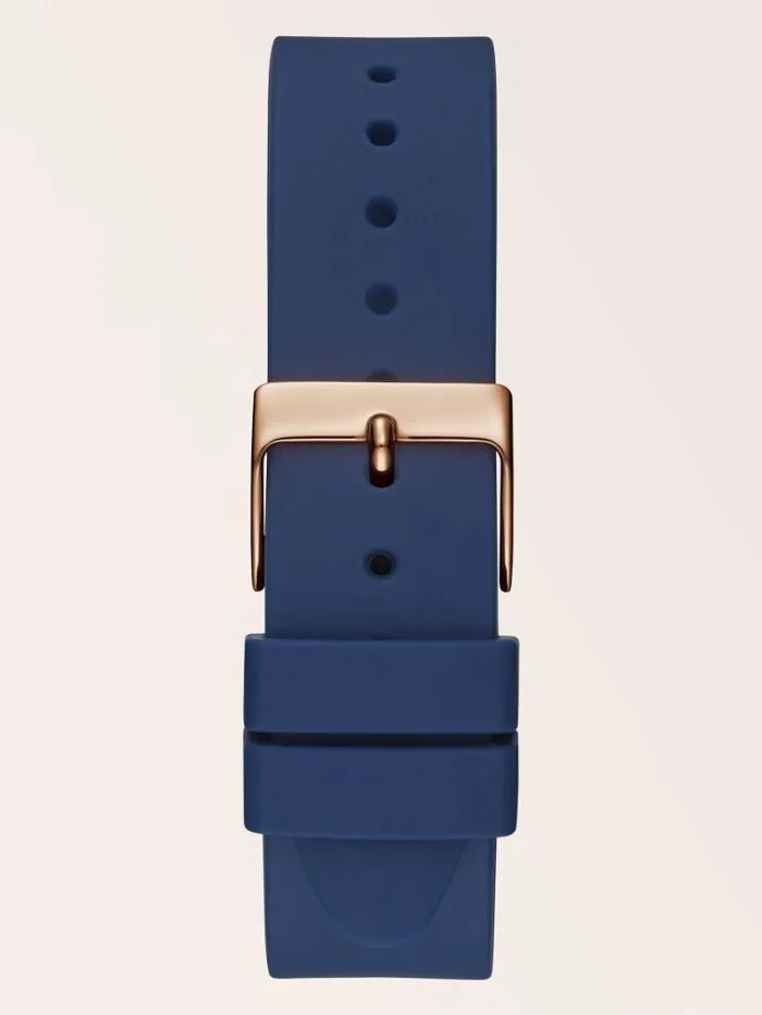 Women Crystal Calendar Watch Blue Guess Watches