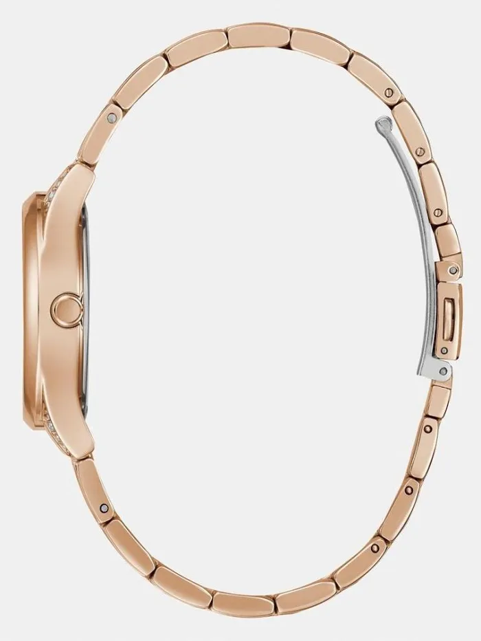 Women Crystal Calendar Watch Rose Gold Guess Watches