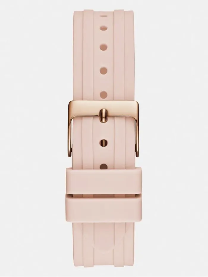 Women Crystal Multifunction Watch Pink Guess Watches