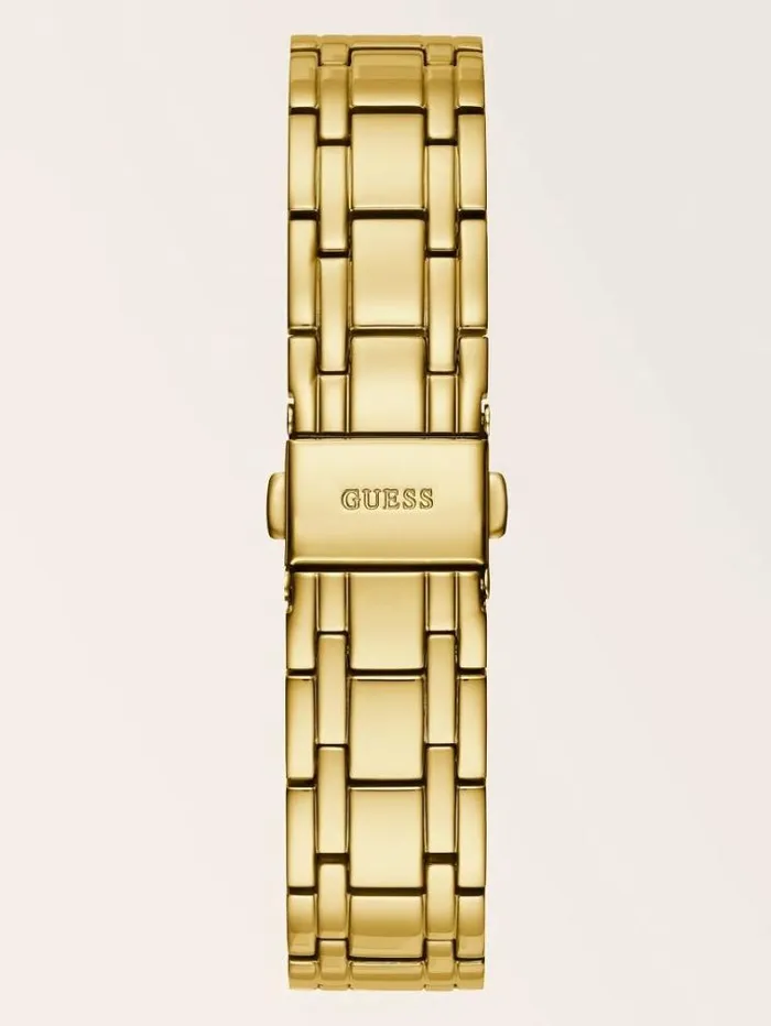 Women Crystal Steel Watch Gold Guess Watches