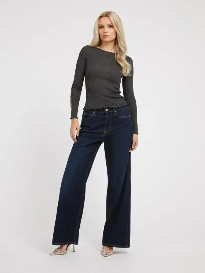 Women Cutout Sweater Black Guess Knitwear And Sweatshirts