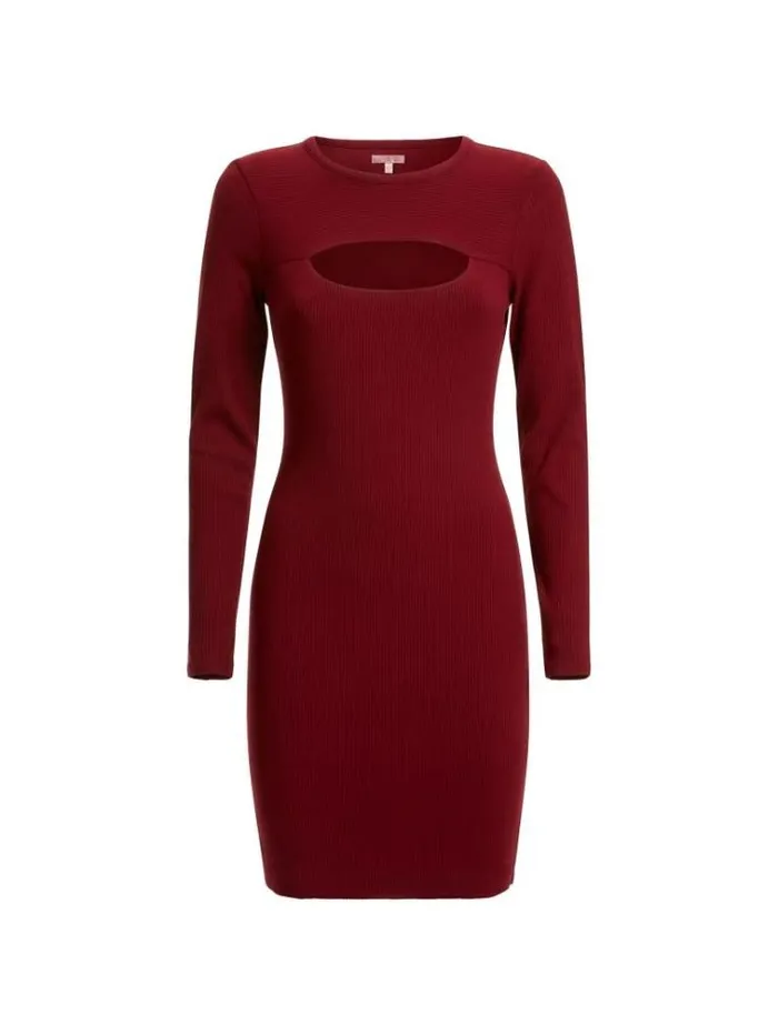 Women Cutout Sweater Dress Red Guess Dresses And Jumpsuits
