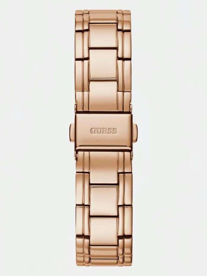 Women Data Analogue Watch Rose Gold Guess Watches