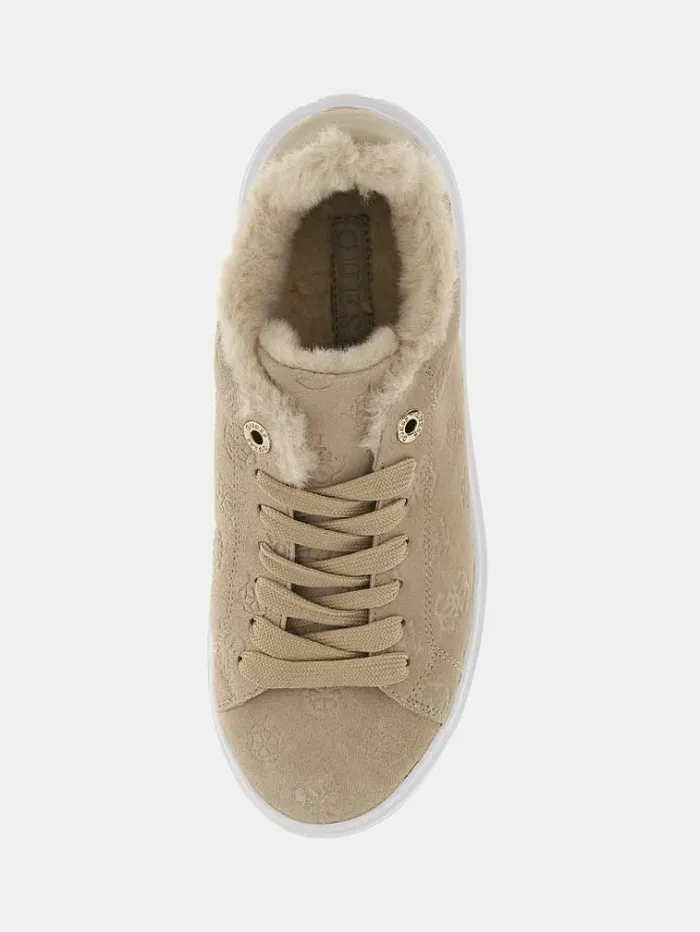 Women Denesa Mixedsuede Sneakers Beige Guess Sneakers